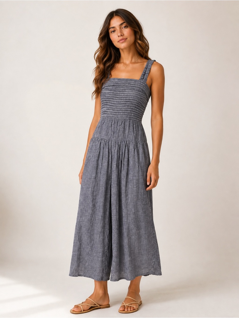 Gilner Farrar Plaid Print Long Dress